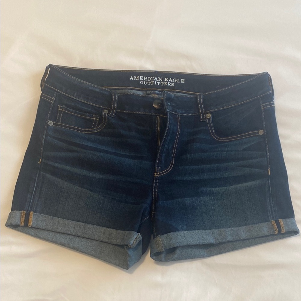 AEO Midi Super Stretch Jean Shorts
